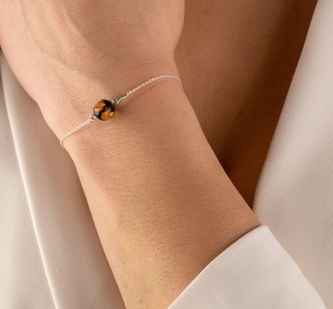 AmberOne apyrankė su sidabrine grandinele